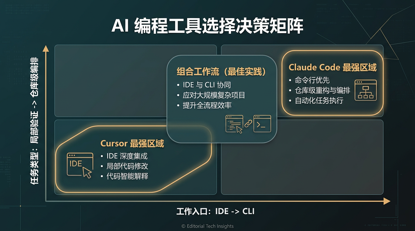 AI 编程工具选择决策矩阵