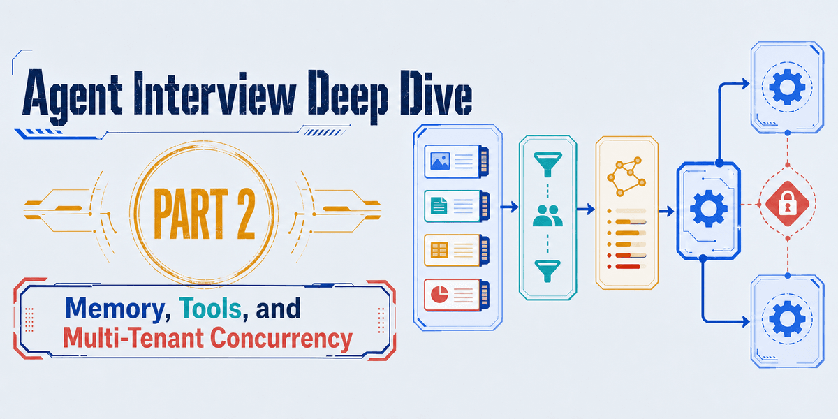 Agent Interview Deep Dive, Part 2: Memory, Tools, and Multi-Tenant Concurrency