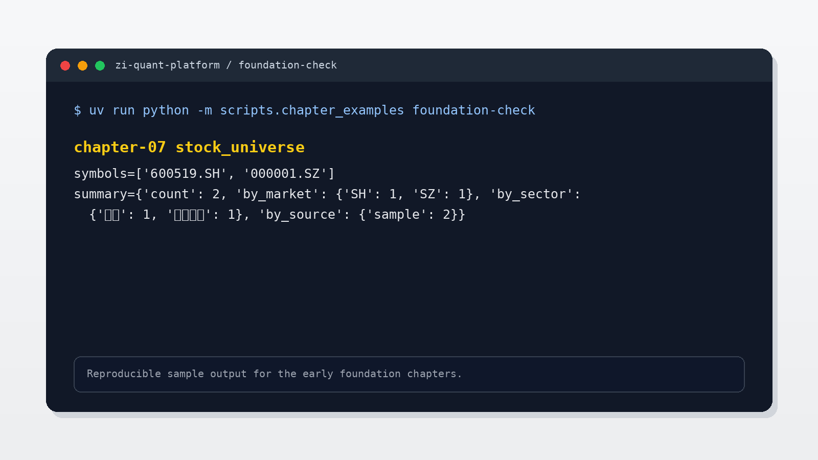 Stock-universe foundation-check output