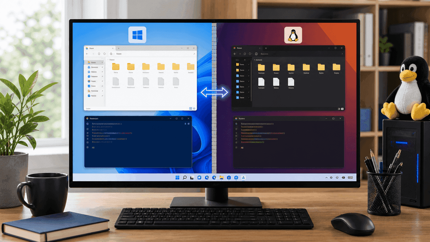 The boundary between Windows mounted paths and the WSL Linux filesystem