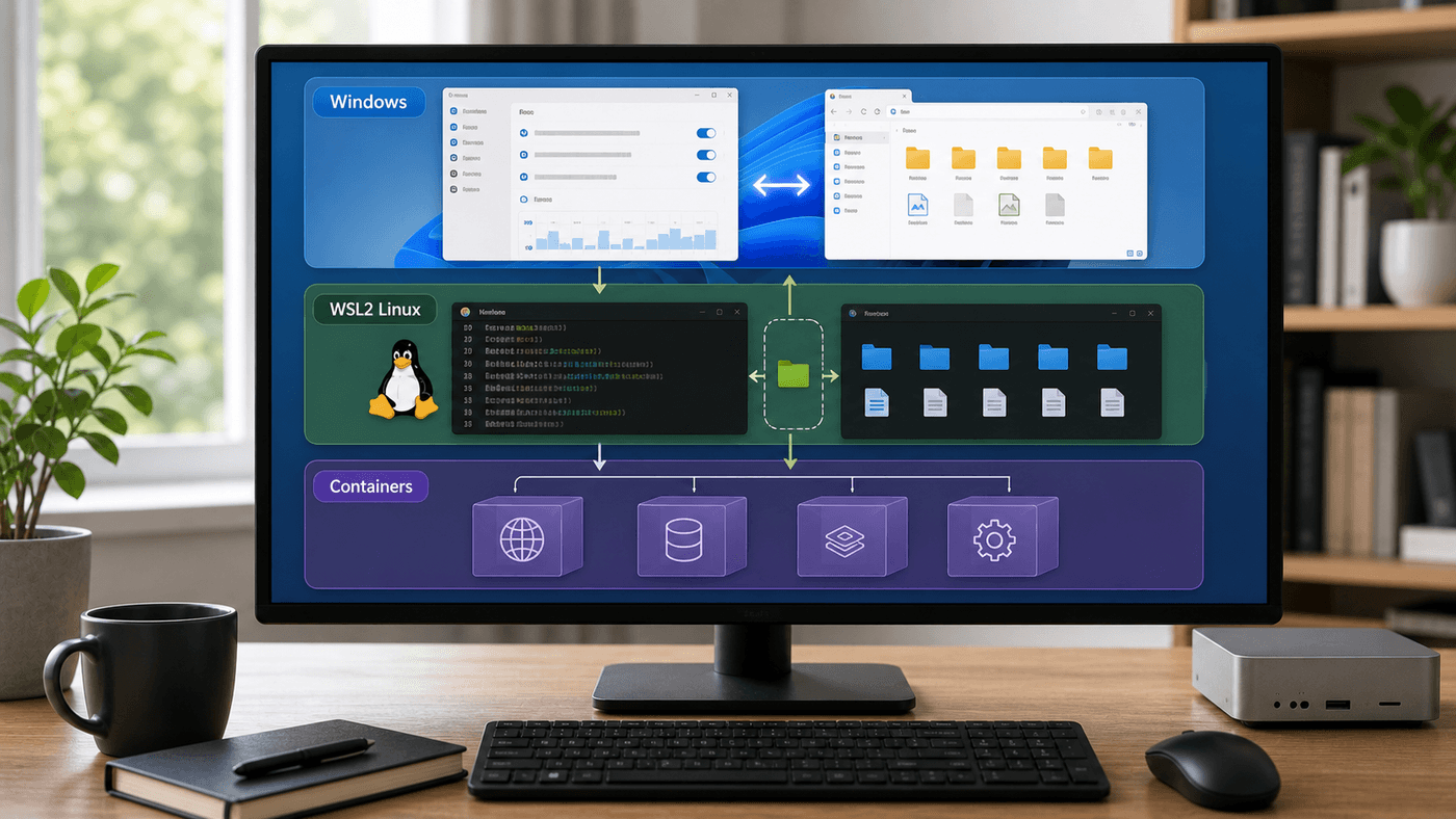 Responsibility boundaries between Docker Desktop, the WSL distribution, and containers