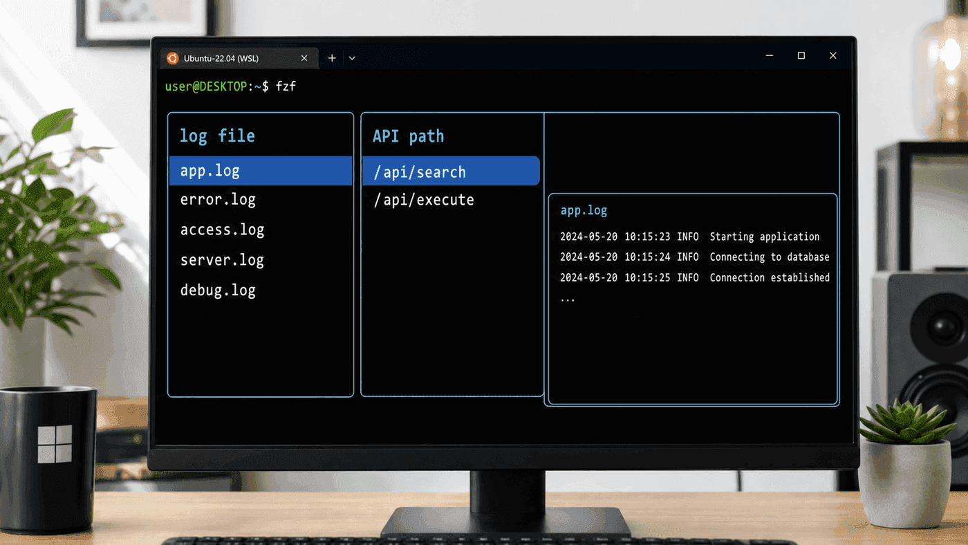 Using fzf in the terminal to choose log files and API paths interactively